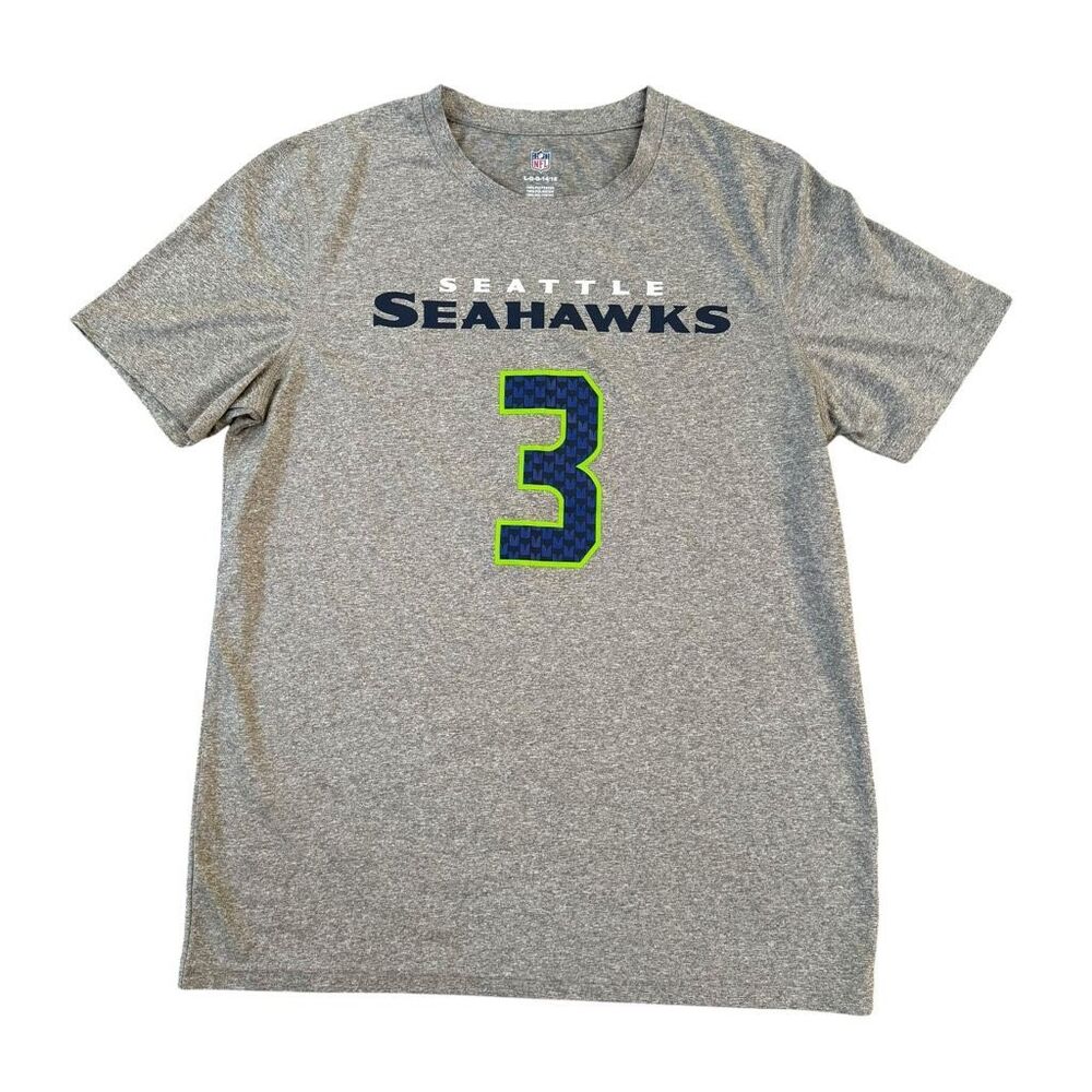 NFL SEATTLE Seahawks 3 Jersey Wilson Youth size L 14-16 Gray